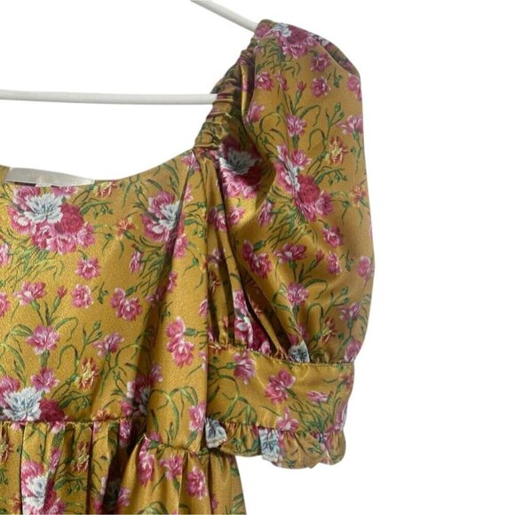 LoveShackFancy Size 0 Bennington Mini Dress $395 Floral Babydoll - Picture 7 of 12